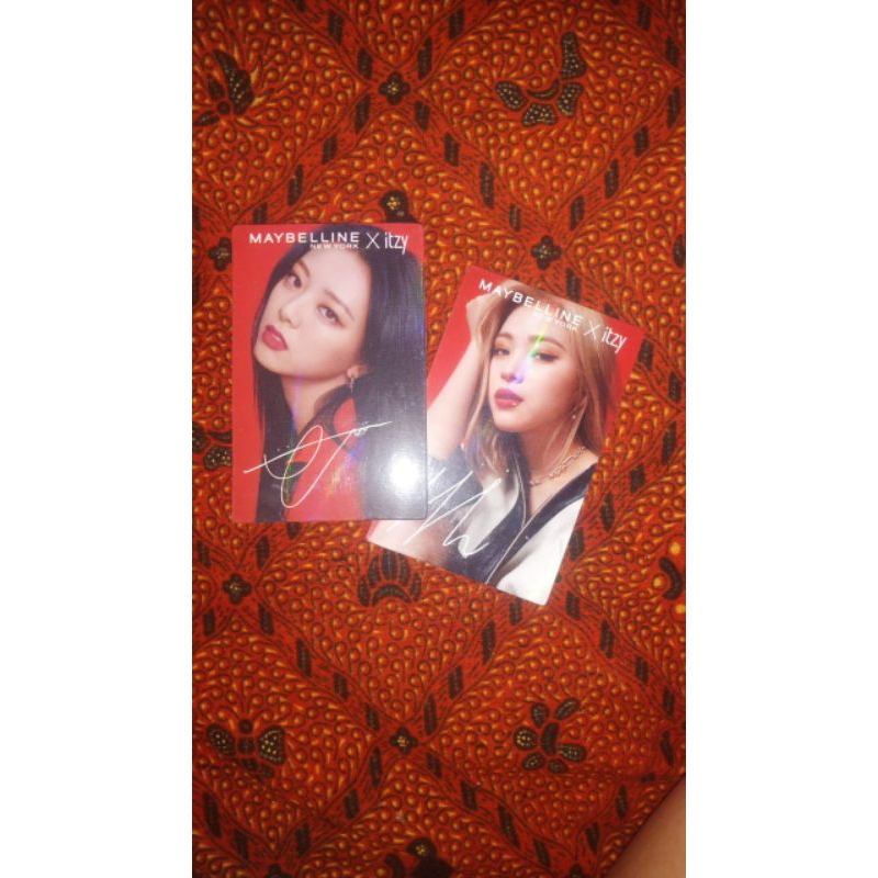 Photocard Itzy Ryujin Maybelline Itzy Yuna Maybelline