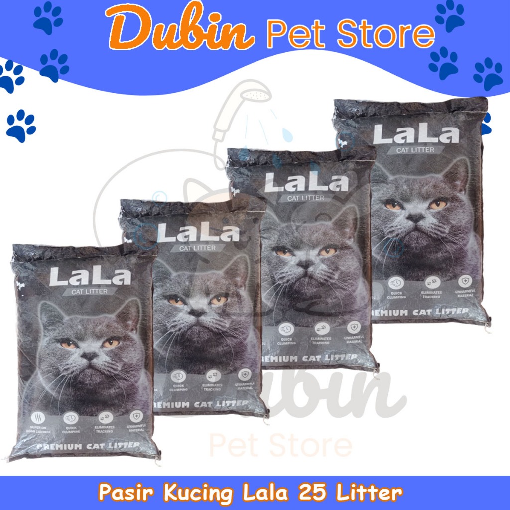 Pasir Kucing LALA 25 Liter - Lala Cat Litter 25 L Pasir Gumpal Wangi - Pasir Kucing 20 kg - Pasir ku