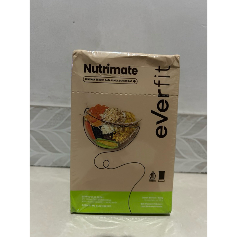 

nutrimate everfit rasa vanilla 14sachet new