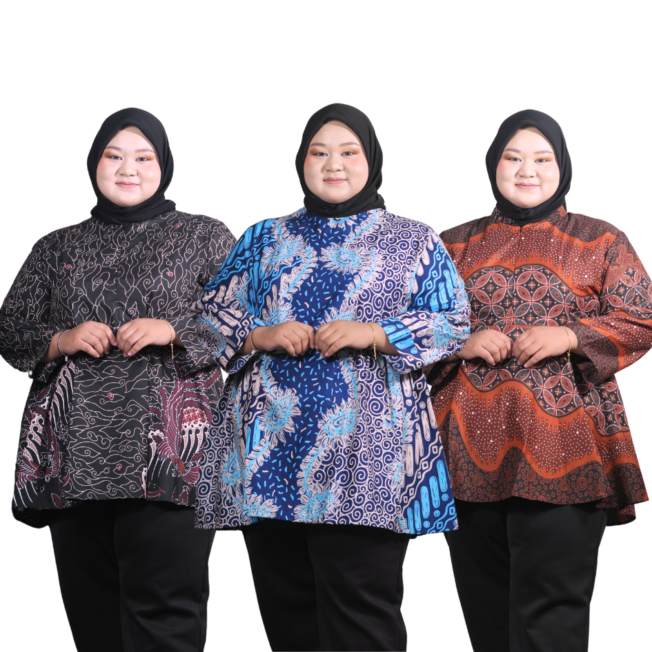 ATASAN BATIK JUMBO WANITA LD 120 LD 130 LD 140