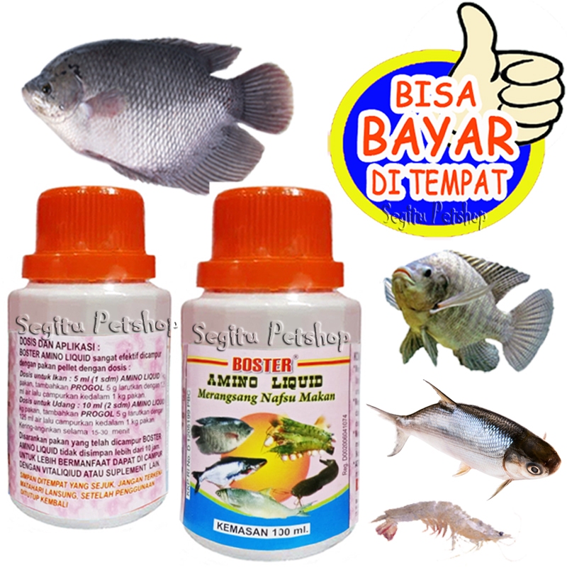 Vitamin Penggemuk Ikan Lele Gurame Koi Nila Mas Lobster Boster Amino Liquid