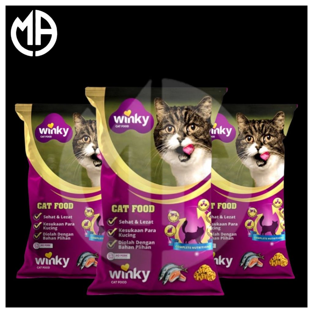 WINKY CAT FOOD TUNA & SEAFOOD REPACK1KG - Makanan Kucing Winky Rasa Tuna & Seafood Repack 1Kg