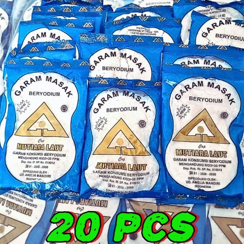 

20 Pcs Garam Masak/Garam Dapur Beryodium 90-100gr