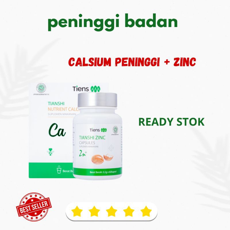 

Paket Peninggi Badan Tiens Original Susu NHCP dan Zinc Kapsul