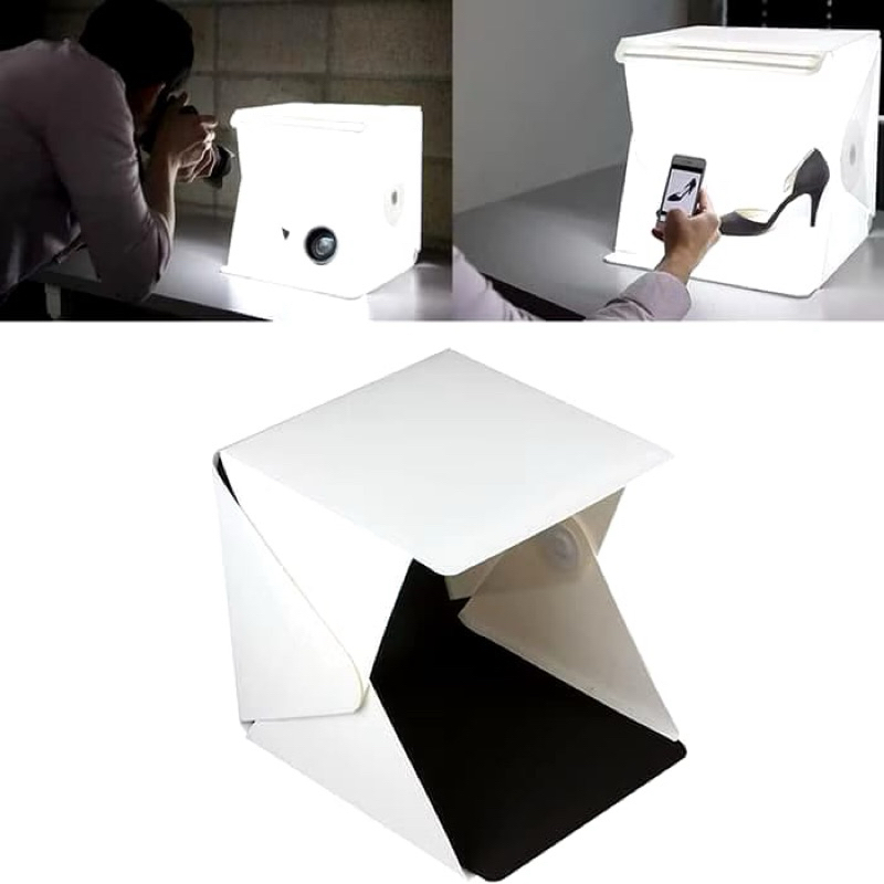 Photo Studio mini termasuk lampu LED / Photo Box studio mini