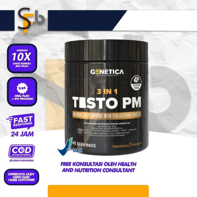 GENETICA Testo PM 40 Serving Testo Booster + Fat Burner