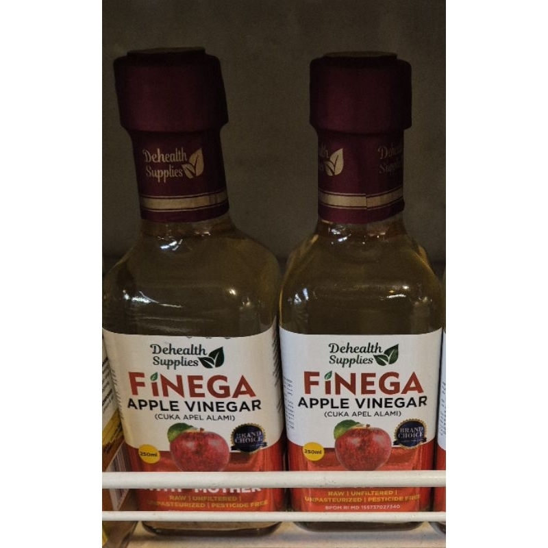 

Dehealth Supplies FINEGA Apple Vinegar Cuka Apel Alami 250ml - HK