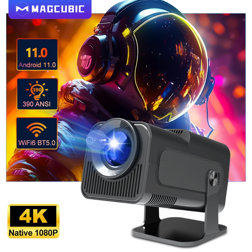 Mini Proyektor Portable Android 11 WiFi Bluetooth 1080P Proyektor Android Projector Proyektor Mini