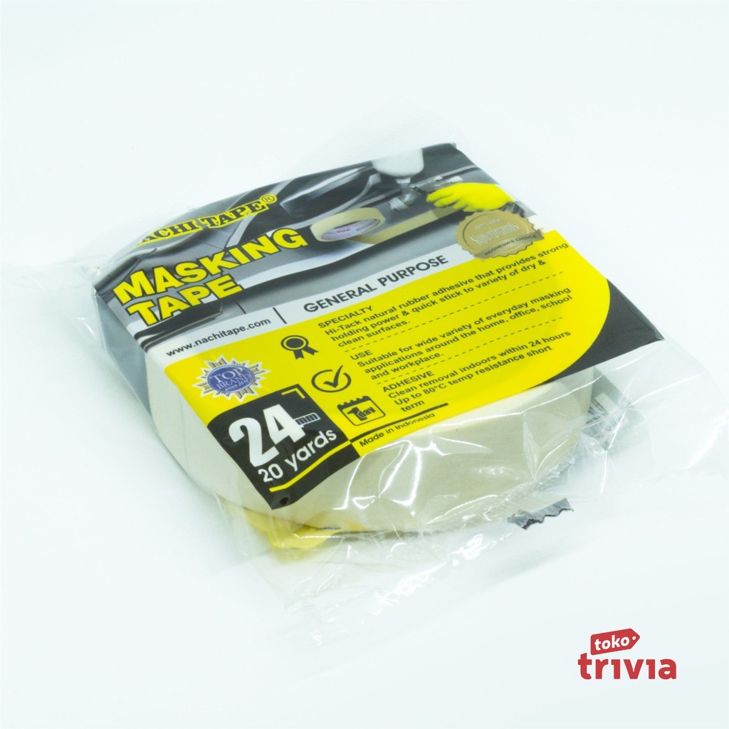 

MASKING TAPE NACHI 24 MM , 48 MM / ISOLASI KERTAS