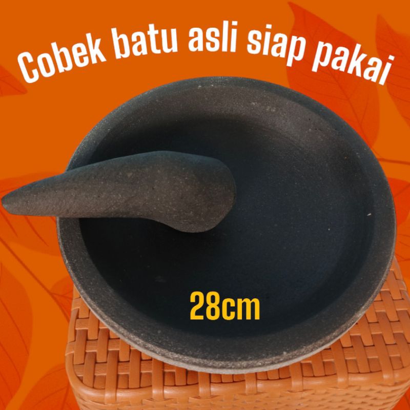 cobek batu asli siap pakai+ muntu muntilan