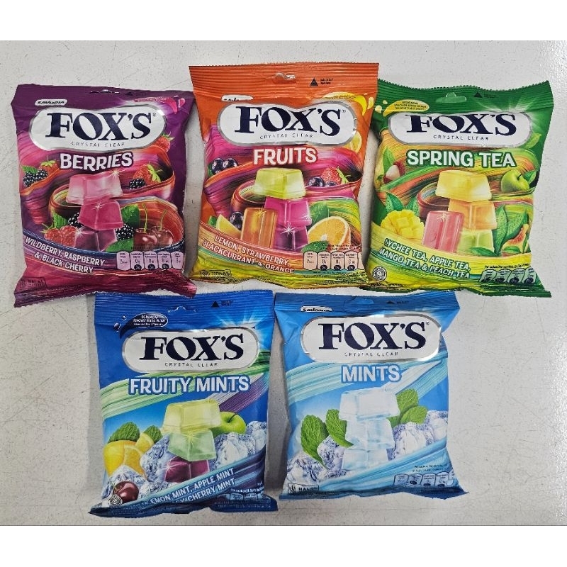 

Fox's Permen Crystal Clear Series (5 Varian Rasa) 90g - 1 bks