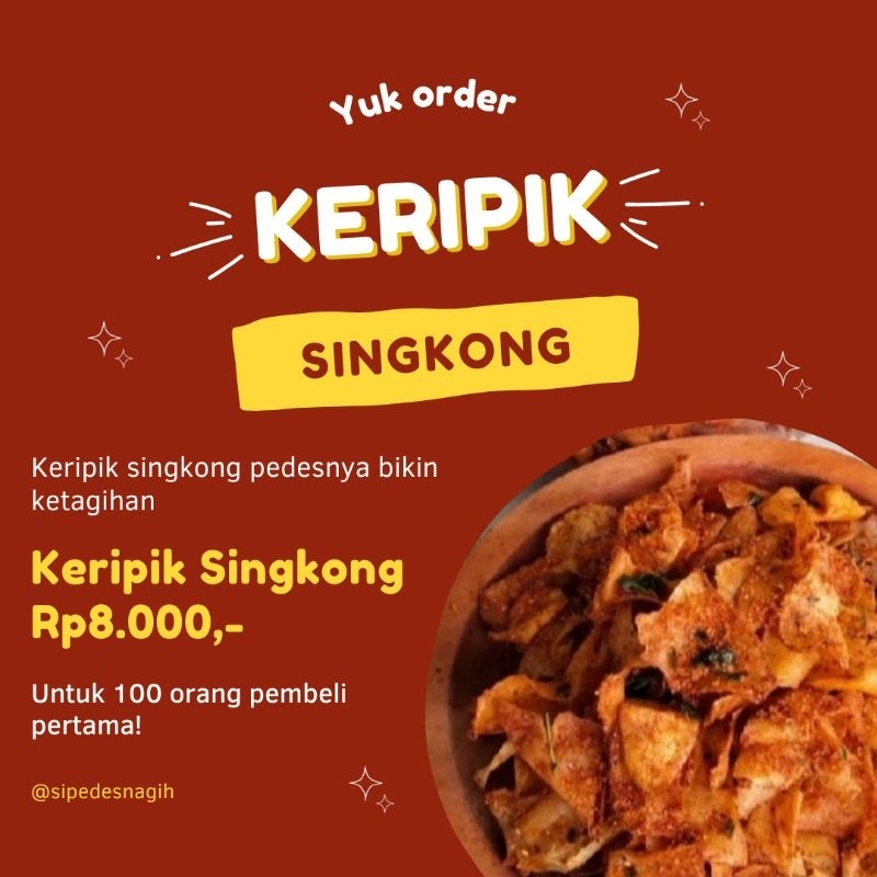 

Keripik singkong pedas 100gram