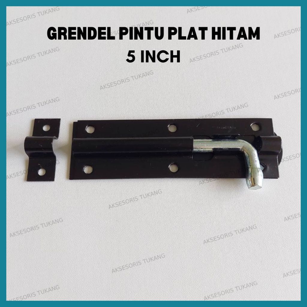 Grendel Pintu Double Plat 5" Gerendel Pintu Jendela Bulat Tebal Slot Selot Pintu 5 Inch