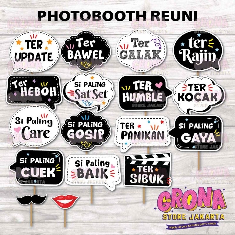 ACC Photobooth Reuni BW / Aksesoris Foto Reuni BW/ Photo Props Reuni