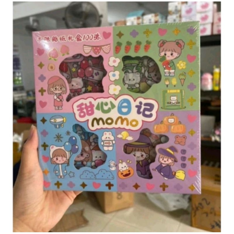 

Stiker momo free box isi 100pcs
