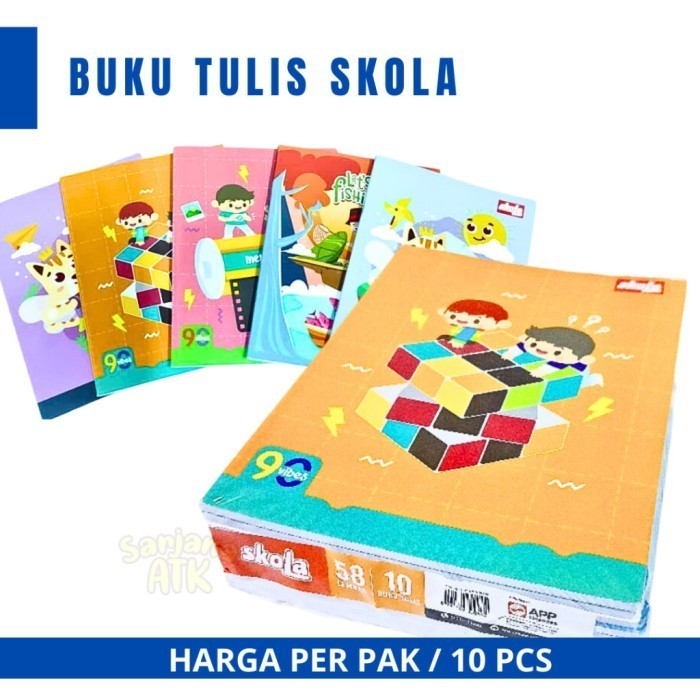 

Buku Tulis SKOLA by SIDU 58 lembar, Per Pak isi 10 buku