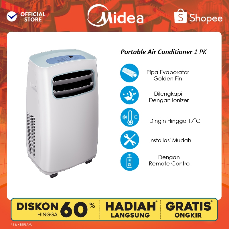 Midea AC Portable 1 PK MPF2-09CRN1 - Green