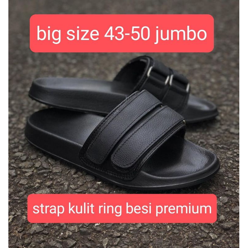 sandal pria big size jumbo Velcro strap ring besi super