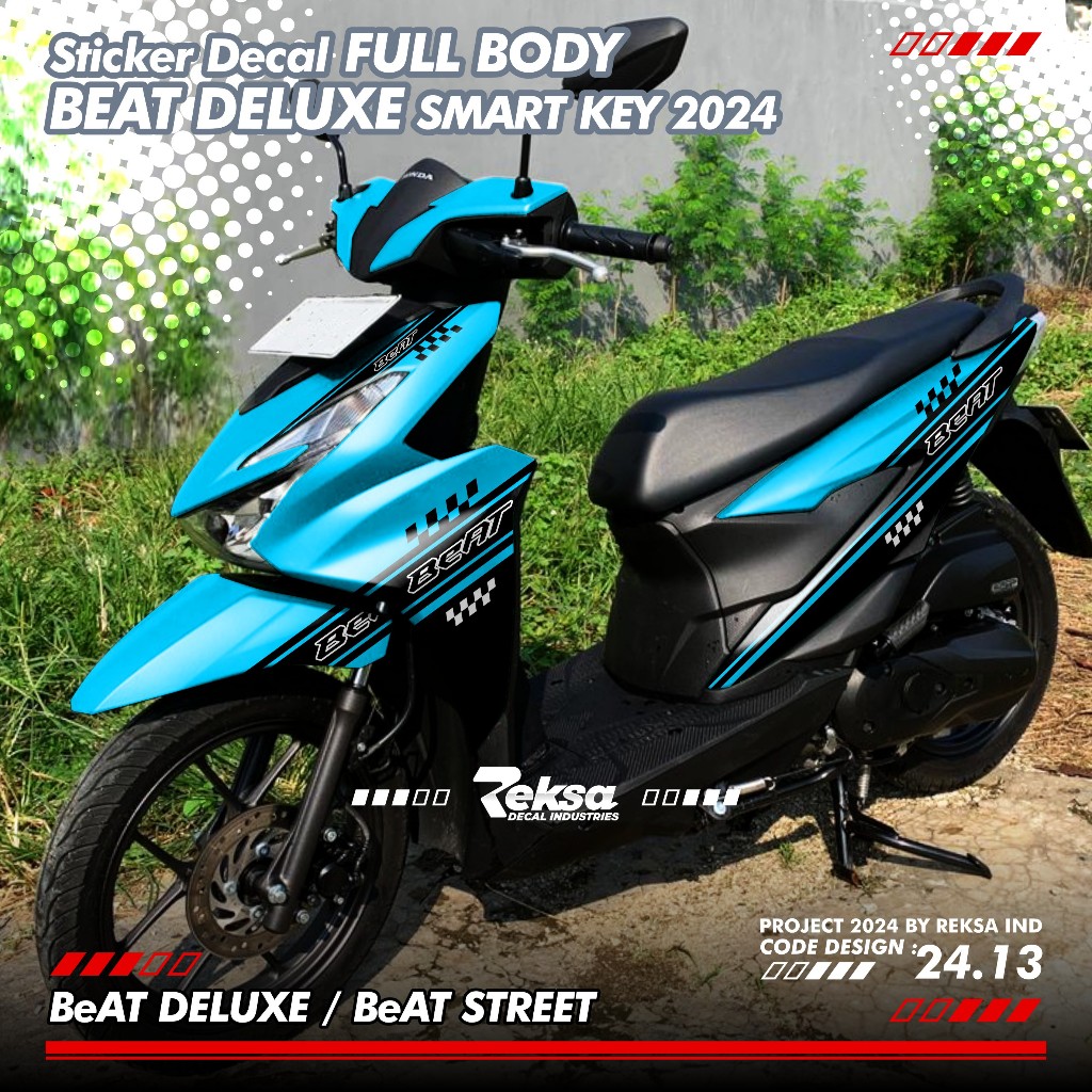 Sticker Decal Motor BEAT New DELUXE SMART KEY BEAT STREET REMOTE Full Body 2024 Racing Polos 24.13