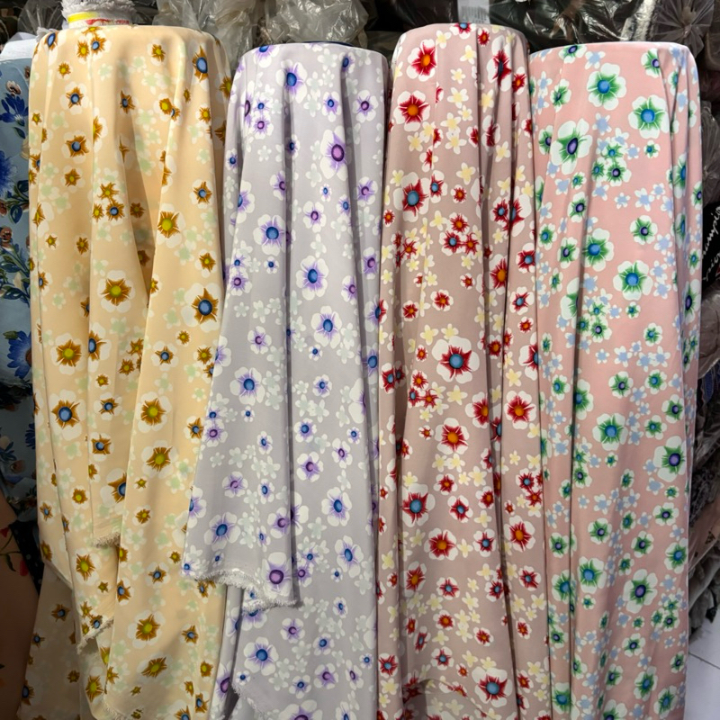 KAIN WOLPEACH MOTIF BUNGA KECIL - Apx - kain wolpeach motif bunga - kain wolpeach motif - kain wolpe