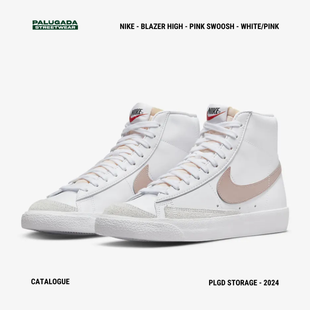 Last Season Sale Nike Blazer High Pink Swoosh White/Pink