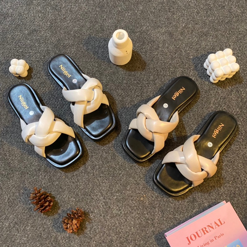 Niigel Aprilia Sandal Wedges Platform Wanita Korean Style