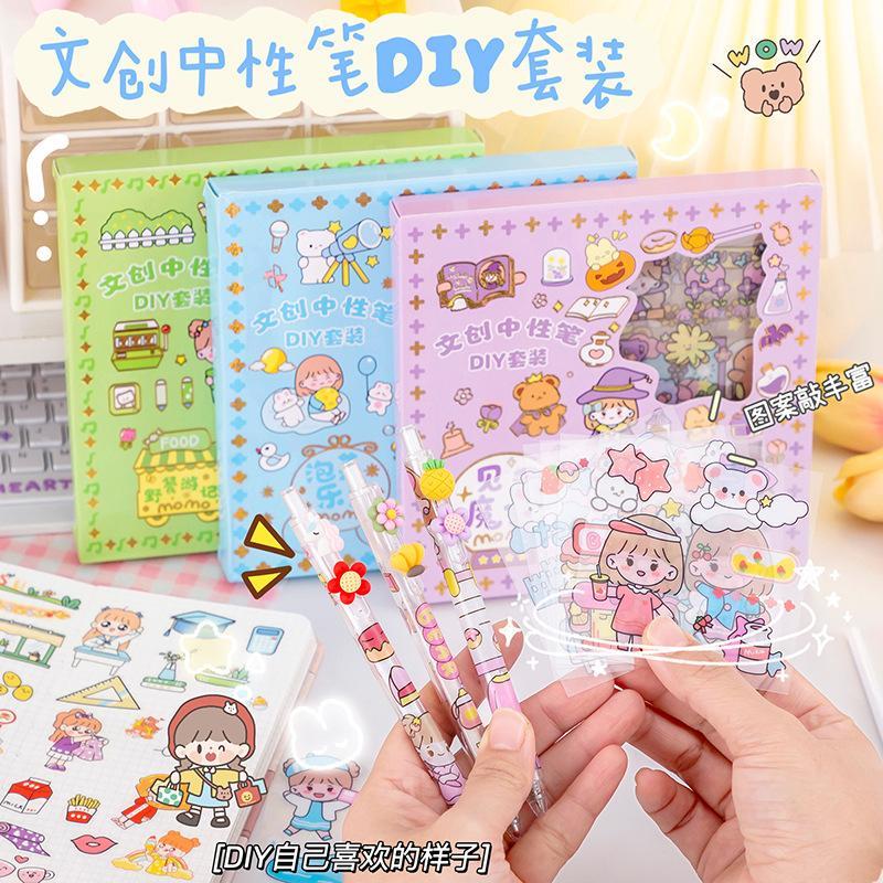 

Sticker Momo DIY Pen Bolpen Viral Scrapbook Stiker 2D 3D Korea