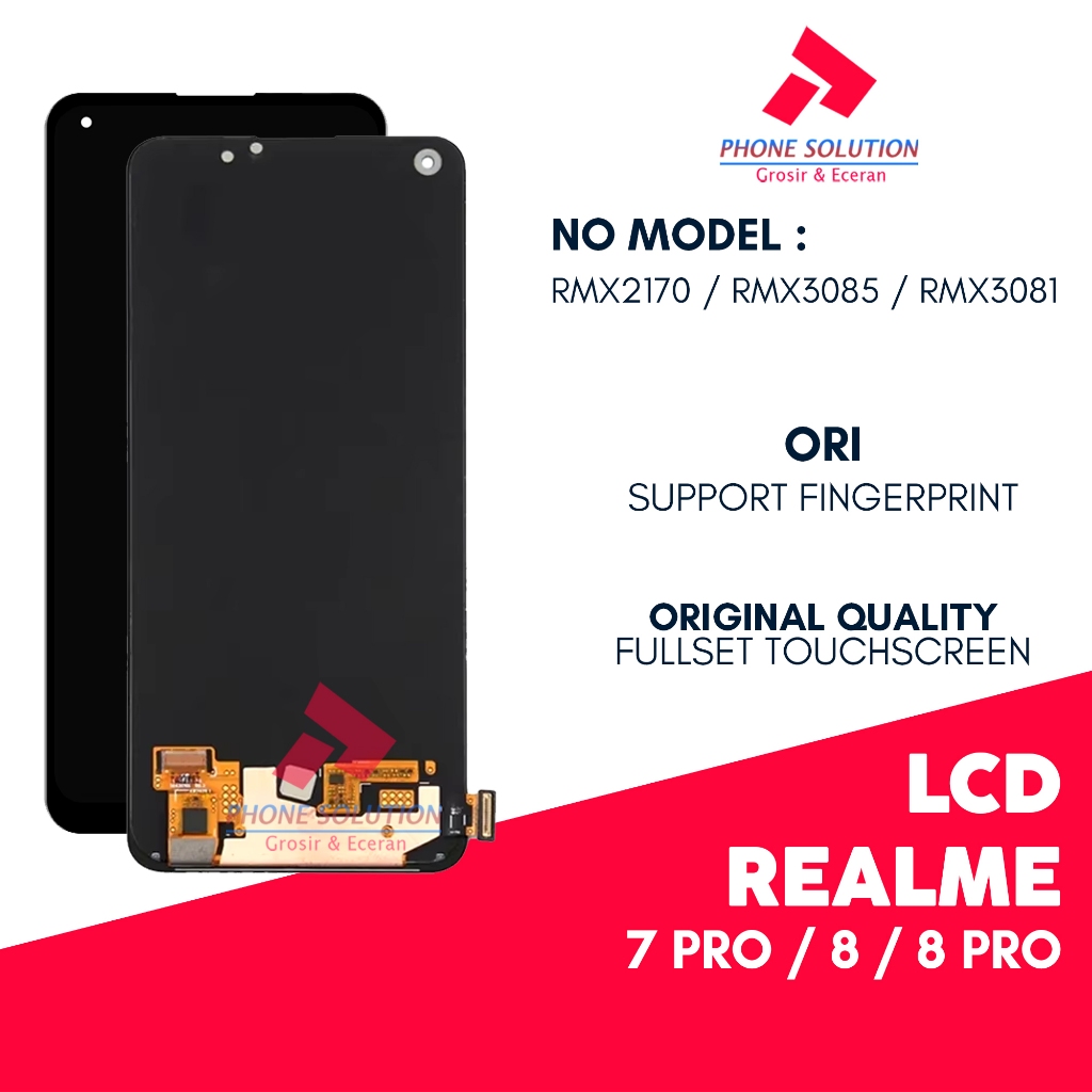 LCD Realme 7 Pro / Realme 8 / Realme 8 Pro - FingerPrint Fullset Touchscreen  - Garansi 1 Bulan