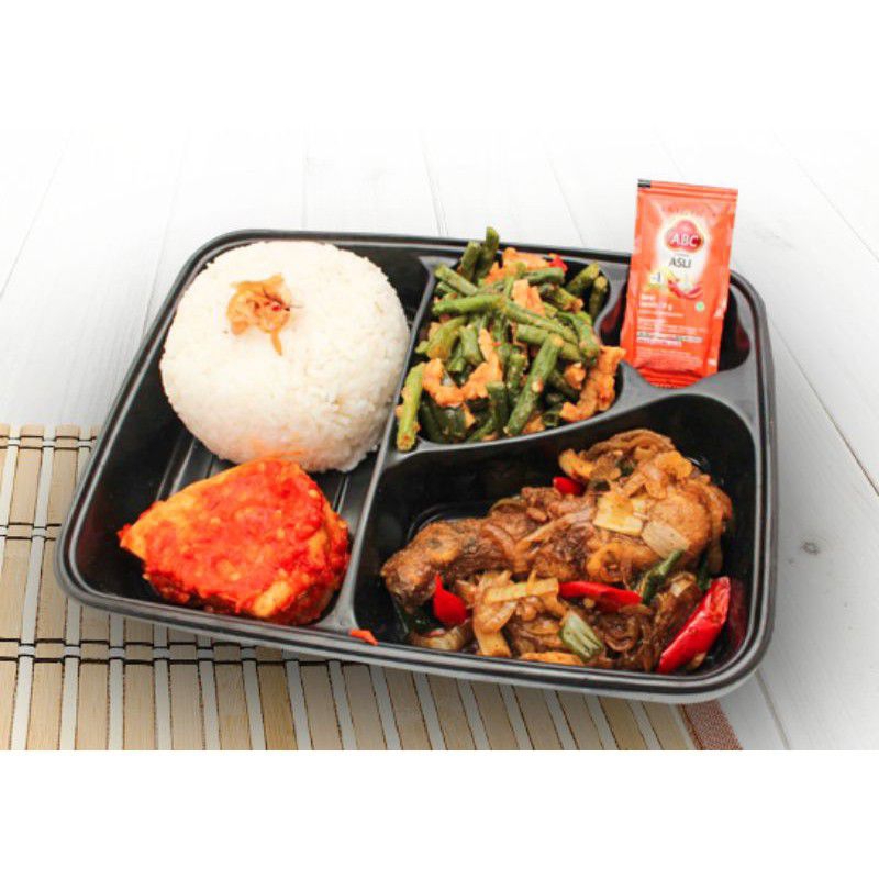 

Nasi Bento Ayam Kecap+Telor Balado