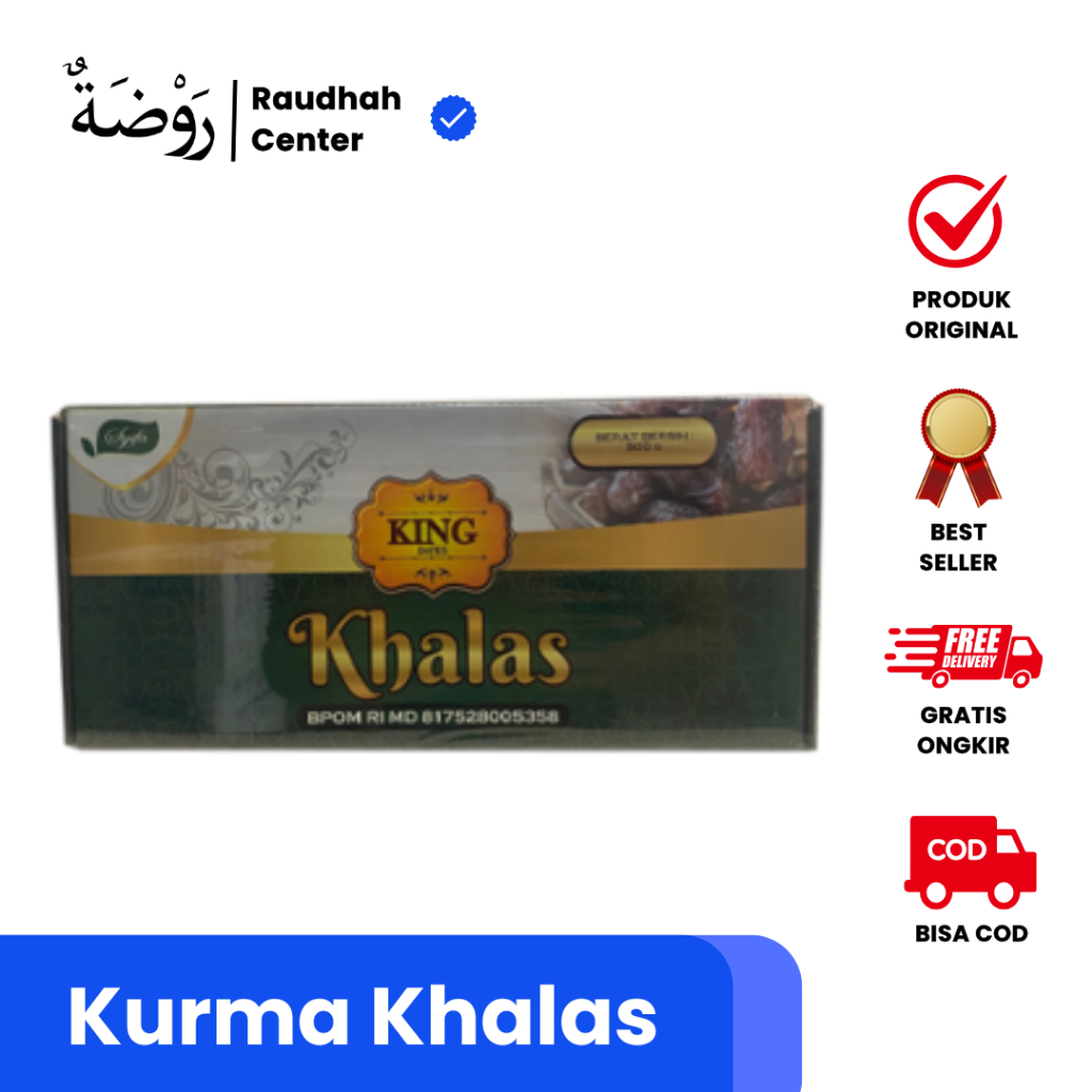 

Kurma Khalas King Dates 500 gram Kemasan Box / Kurma Khalas Premium King Dates