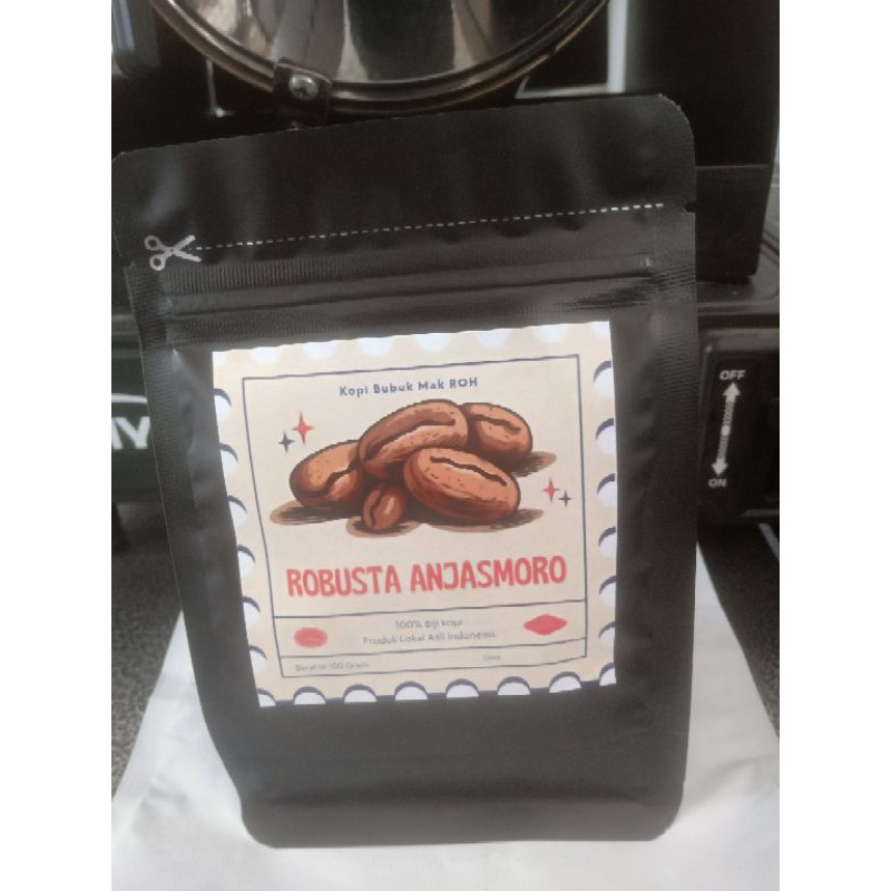 

biji bubuk kopi robusta Anjasmoro 200gr - fresh Roast coffee