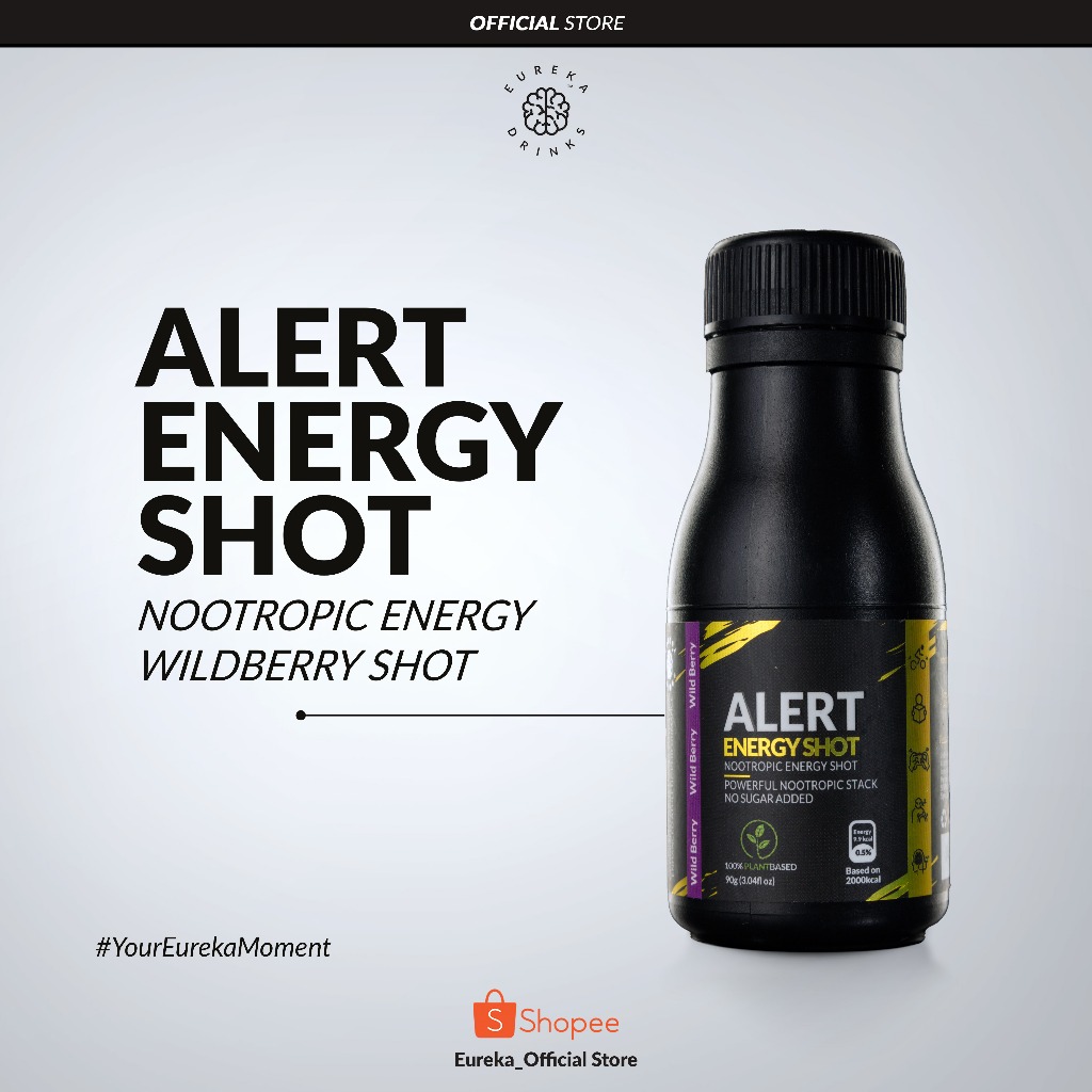 

Eureka Drinks, Alert Energy Shot 90ML (Nootropic Energy Wildberry Shot)