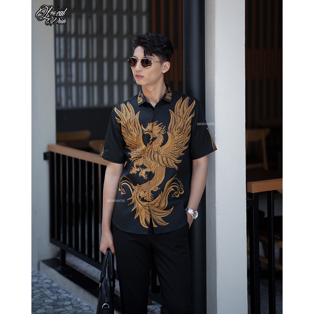 MENSBATIK -Phoenix Flamorio II - Batik Slimfit Stylish - Bangkit, Berani, Berkelas