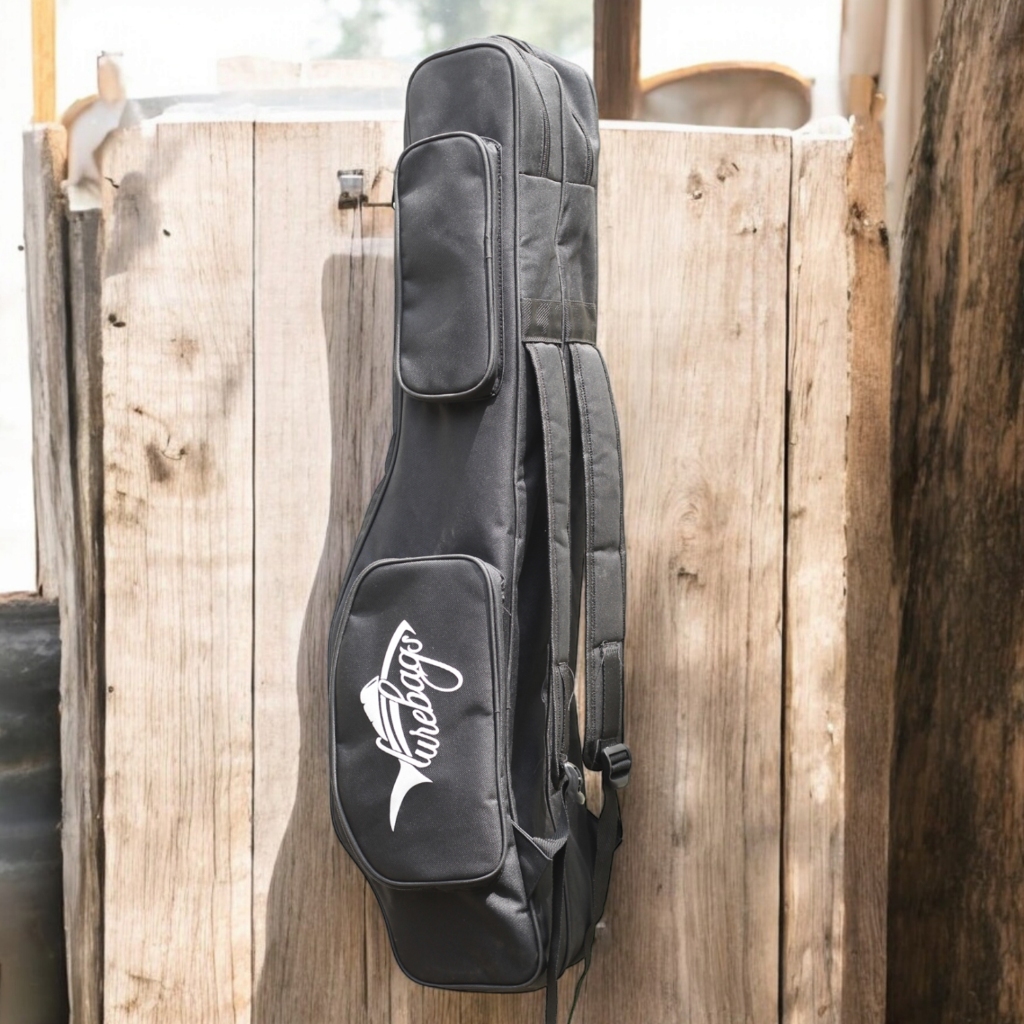 RB Tas Joran Pancing Bahan Terpal Truck Tebal Model Ransel Gendong Double 2 Ruang Lurebags