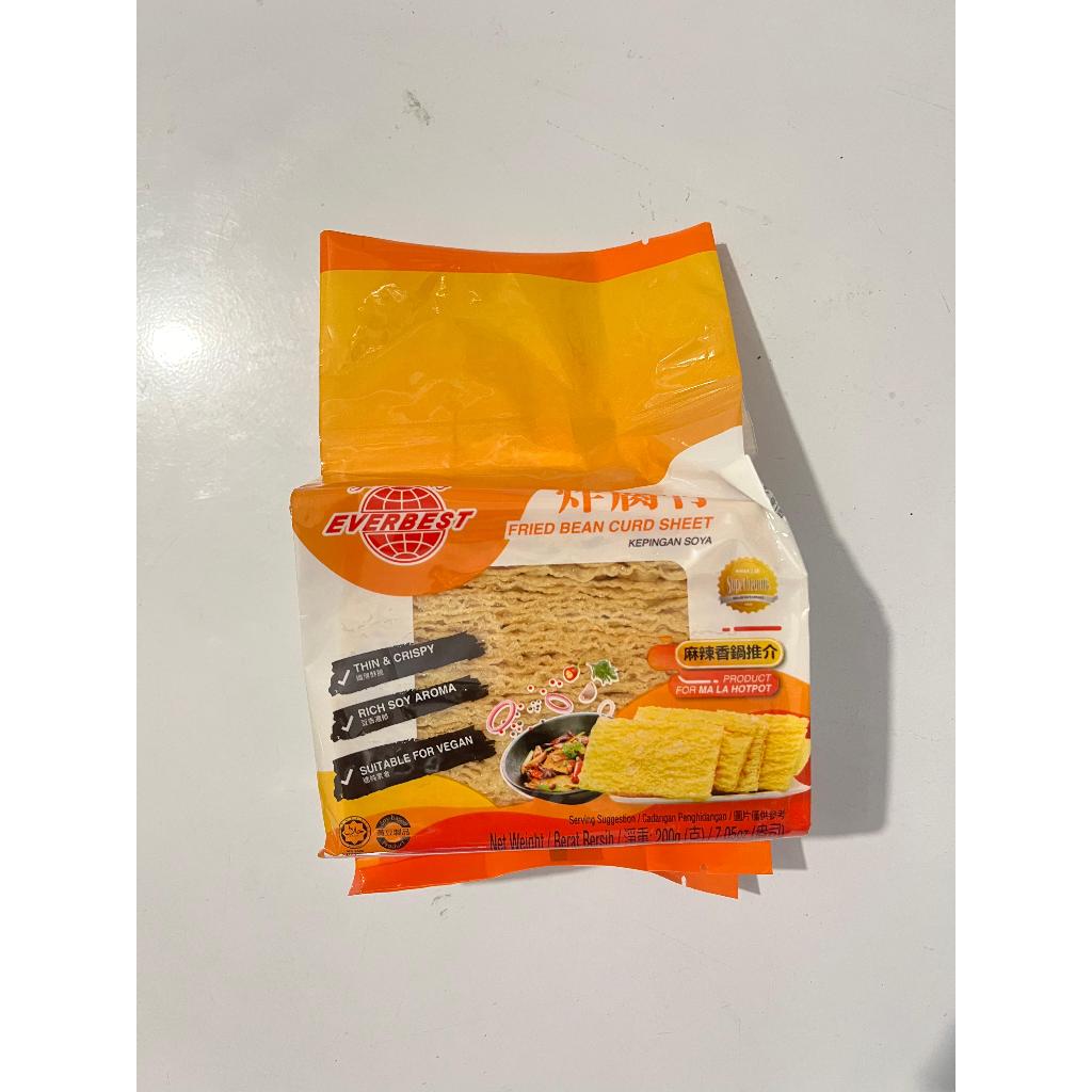 

EVERBEST FRIED BEAN CURD SHEET 200G