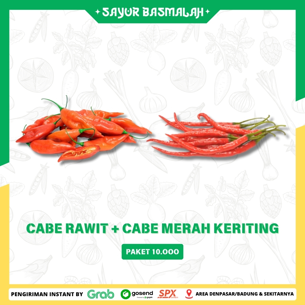 

Cabe Rawit + Cabe Keriting Paket 10000 - Sayur Basmalah