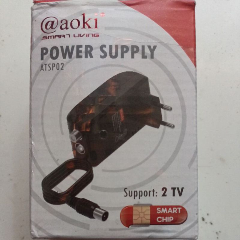 Booster TV Antena Adaptor Aoki Power Supply ATSP02 Matot Bekas (Baca Deskripsi)