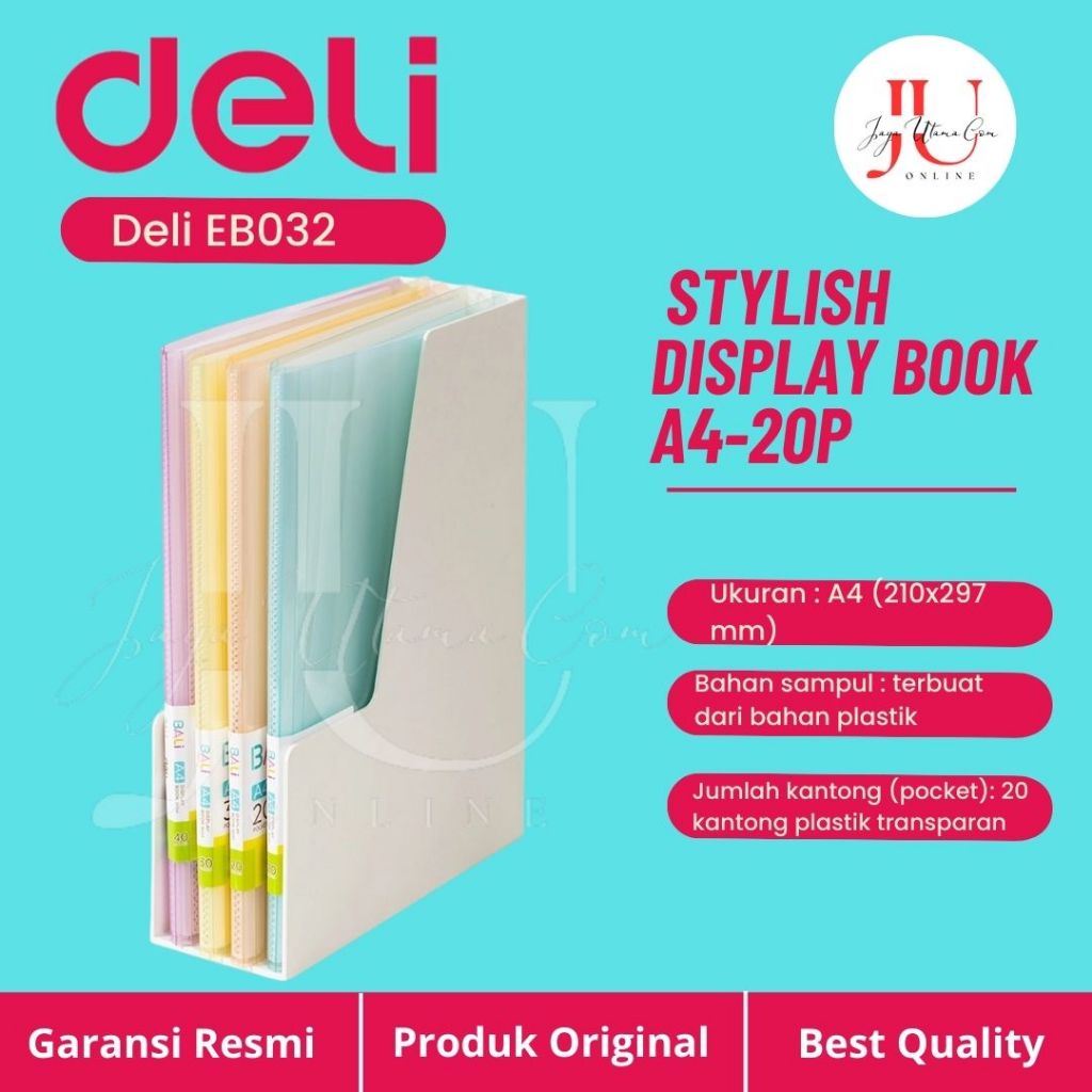 

DELI Display Book Stylish A4 20P EB032 / DELI Buku Display A4 Original
