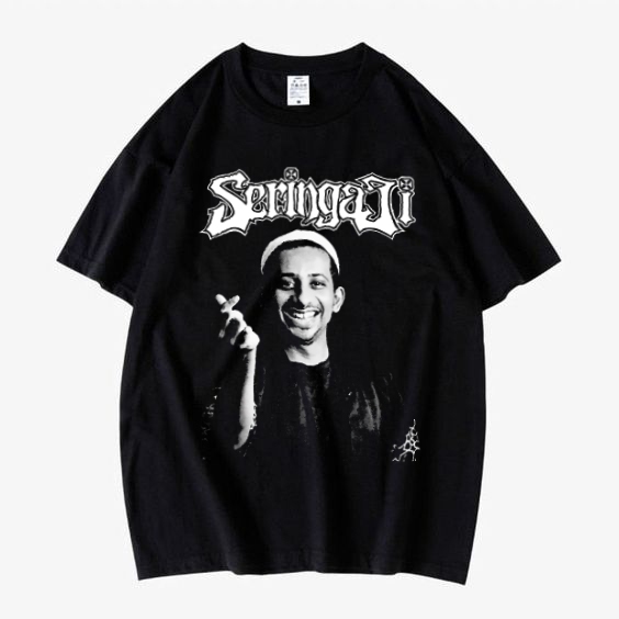 Baju kaos plesetan band seringai seringaji X habib jafar bahan cotton combed 30s dan 24s nyaman alus