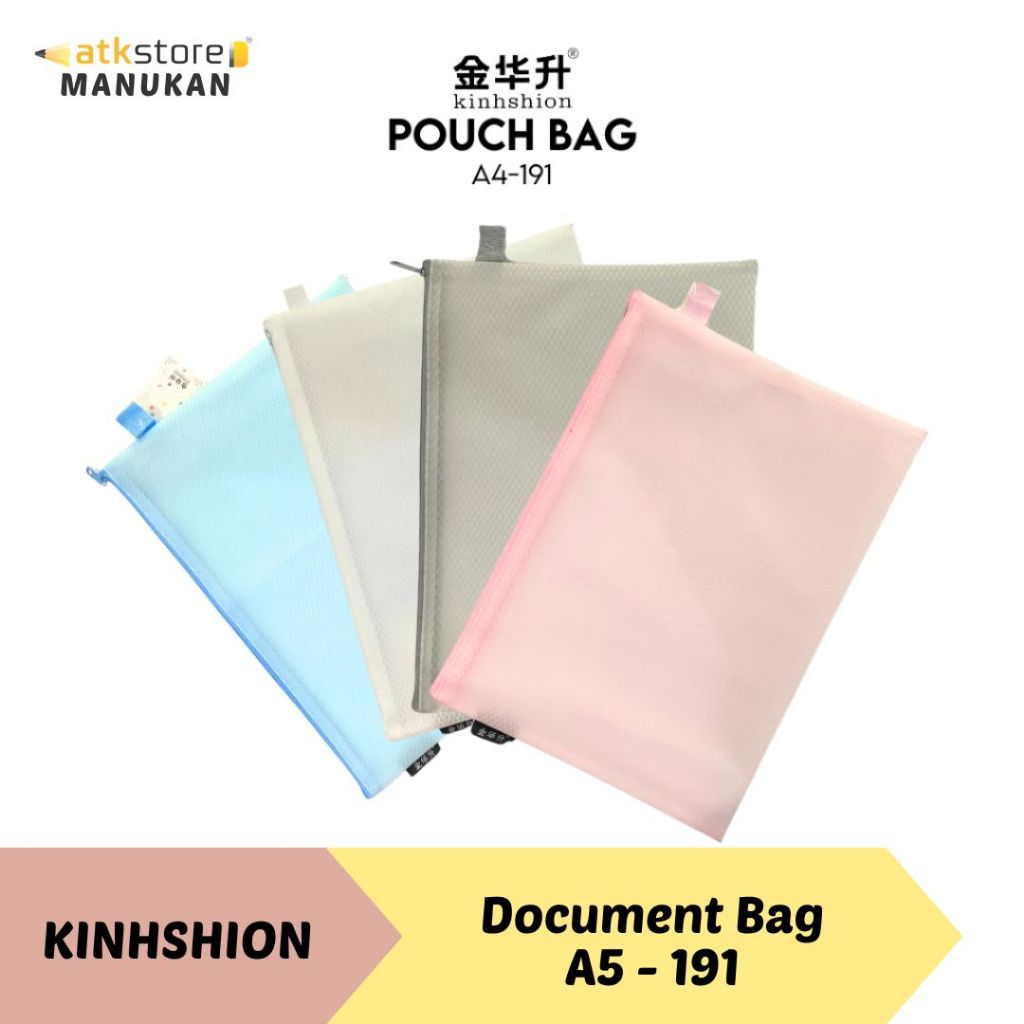 

Kinhshion Document Bag A4-191 Eva Matte Storage Bag Tas Model Jaring Waterproof Kosmetik Toiletaries Travel Multifungsi ukuran A4