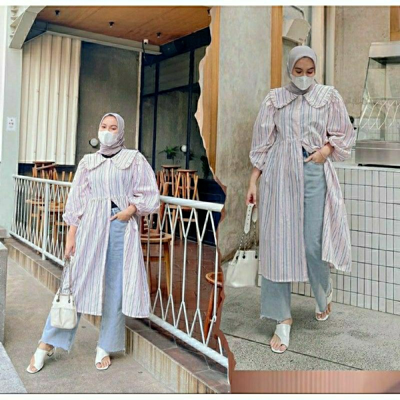 preloved yoona stripe rainbow/Preloved Haidee Orlin/Preloved Tunik/Haidee&Orlin/HaideeOrlin/Preloved