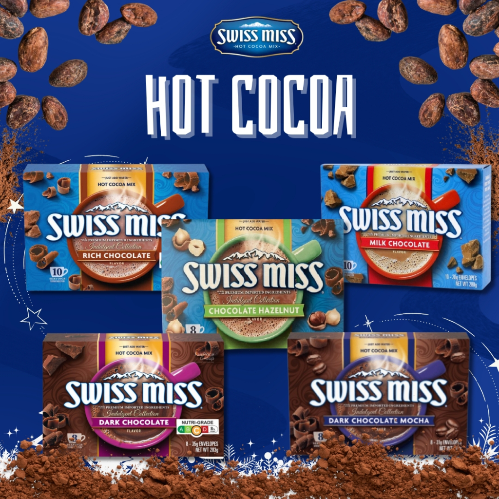 

Swiss Miss Hot Cocoa Mix Coklat Bubuk Import Siap Saji 1 Pak Chocolate Cokelat Minum Dengan Varian Rasa Dark Hazelnut Rich Milk