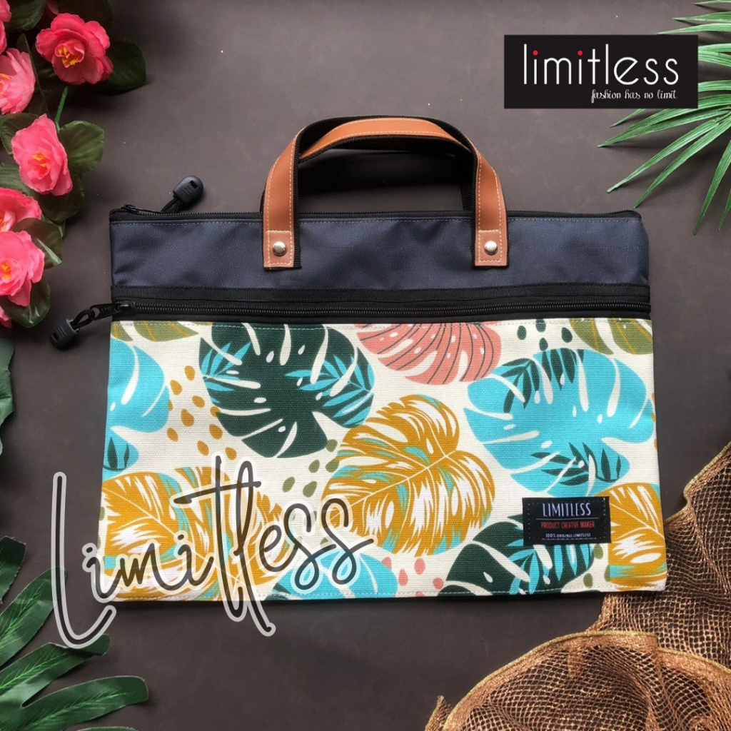 

Limitless - Document Bag Lota Sisa Stock Project Bahan Codura dan Kanvas Motif Anti Air Last Stock / Map Folder Promo Bersih Stock
