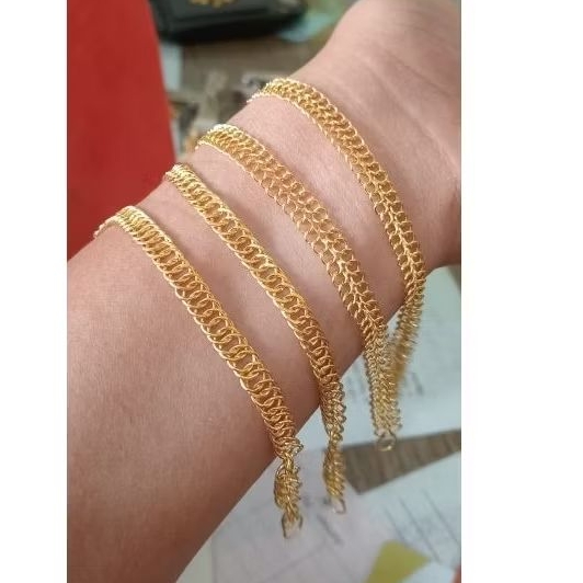 gelang 2 jalur emas london kadar 99,99%