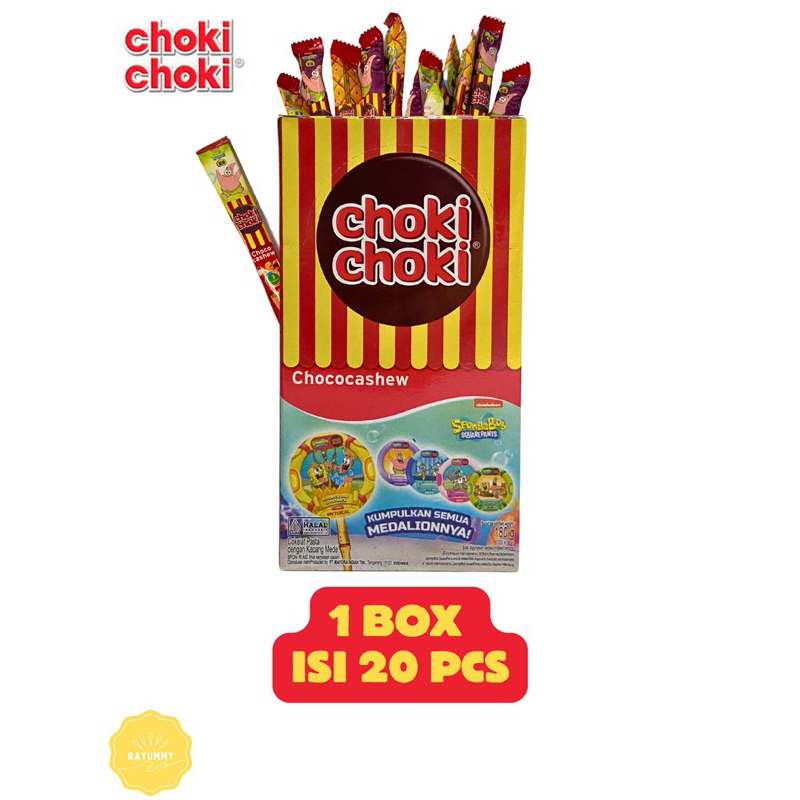 

Choki Choki Chococashew Spongebob Squarepants(1 Box isi 20 x 9 g)