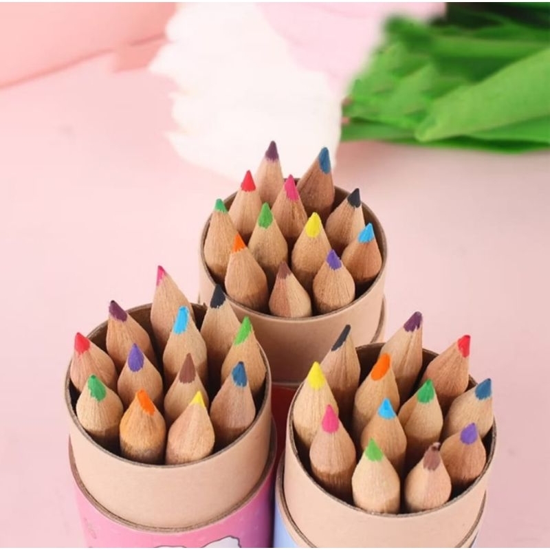 

pensil warna set anak 2 in 1 termasuk rautan