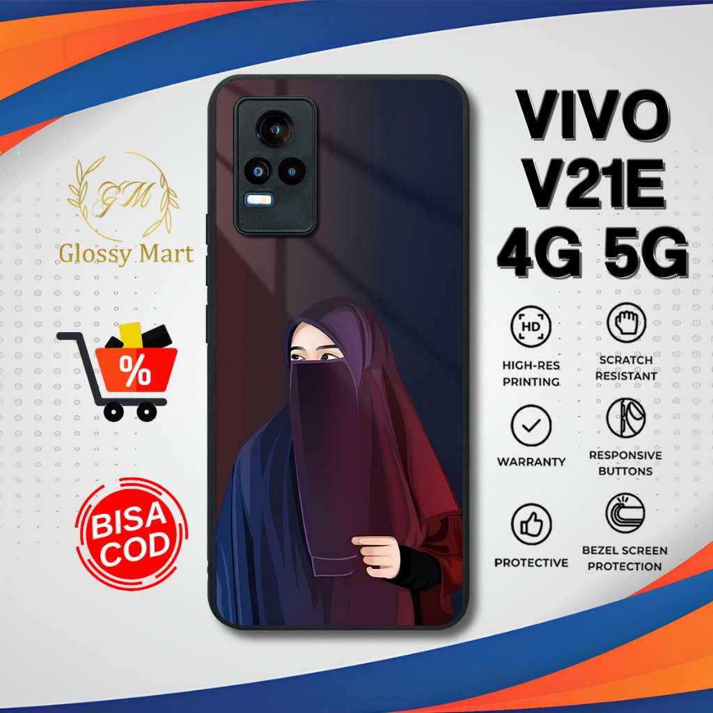 Case Vivo V21E 4G 5G Terbaru Hijab Hardcase Softcase Glossy Termurah Casing Vivo V21E Terlaris