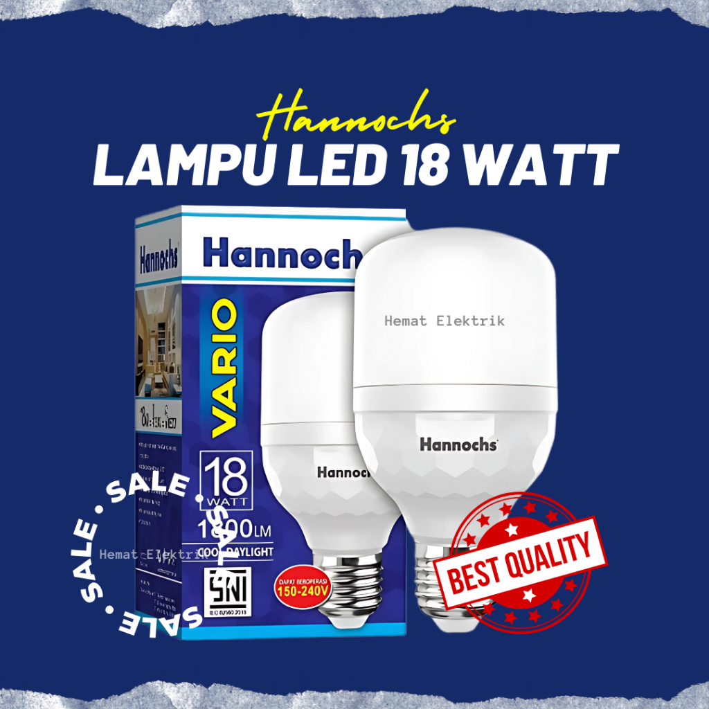 Hannochs Vario Lampu Rumah LED Terang 18 Watt / 18W Garansi 1 Tahun