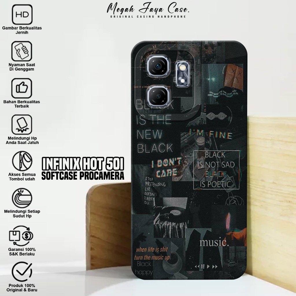 Softcase Infinix Hot 50i - Case Hp Hp Infinix Hot 50i Motif AESTH - Silikon Hp Infinix Hot 50i - Kon