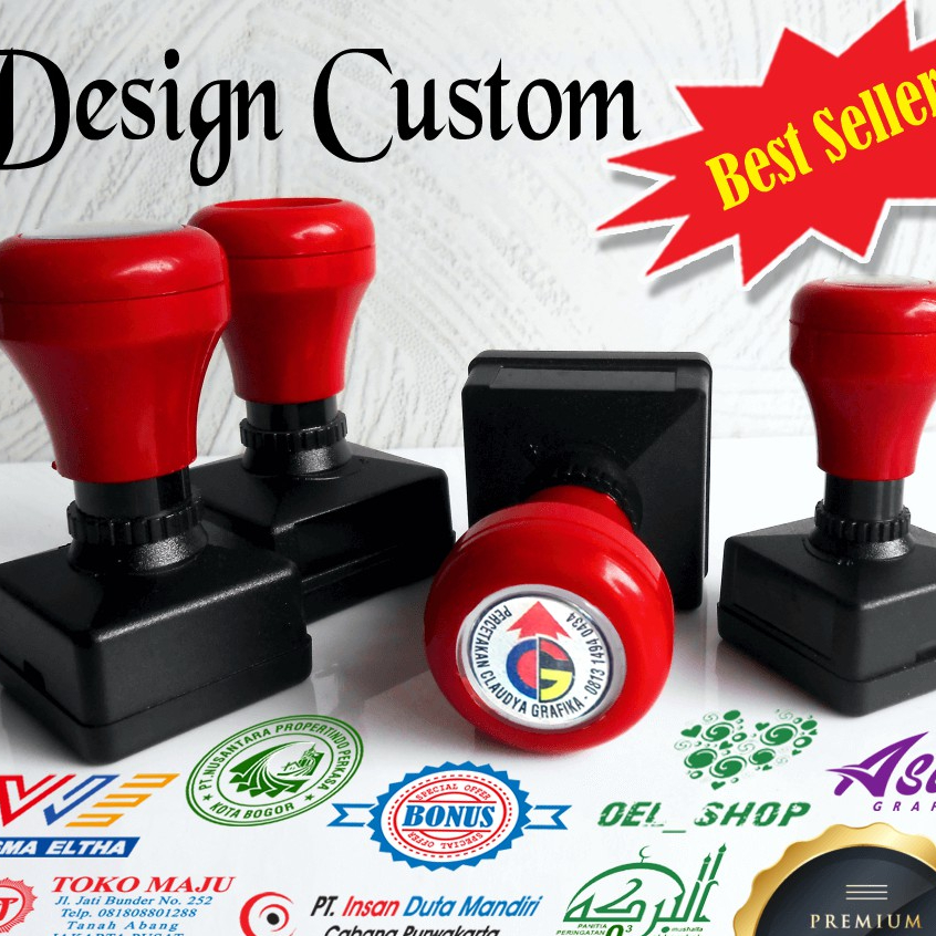 

stempel custom, stempel, Stempel Otomatis Design Custom Sesuai Selera 1Jam Selesai